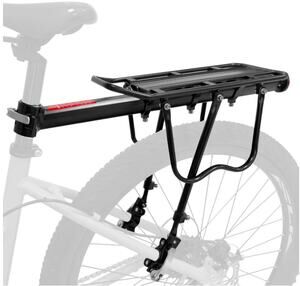 Aluminum Alloy Rear Bike Cargo Rack - Quick Release Pannier Carrier 110-165 lbs
